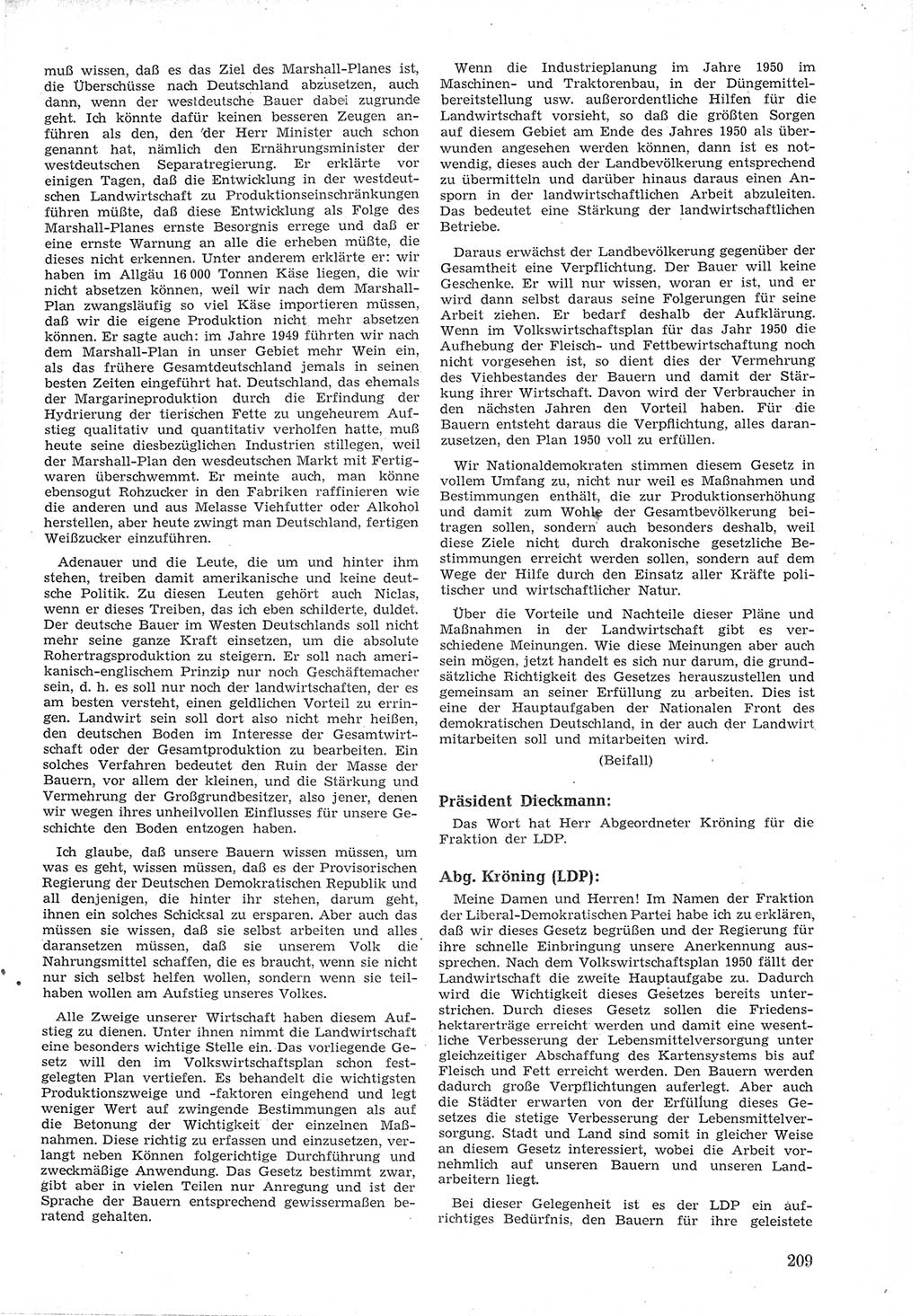 Provisorische Volkskammer (VK) der Deutschen Demokratischen Republik (DDR) 1949-1950, Dokument 221 (Prov. VK DDR 1949-1950, Dok. 221)