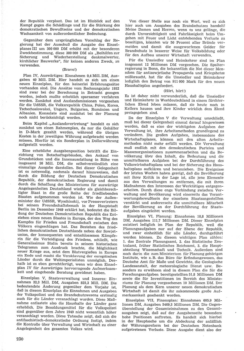 Provisorische Volkskammer (VK) der Deutschen Demokratischen Republik (DDR) 1949-1950, Dokument 244 (Prov. VK DDR 1949-1950, Dok. 244)