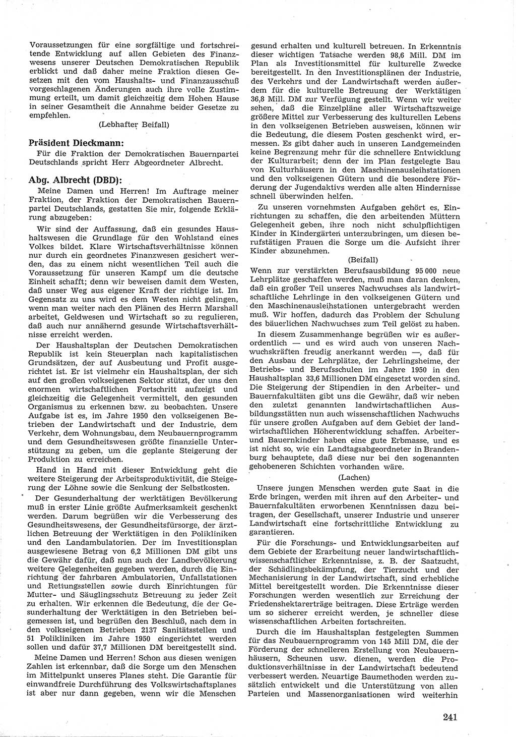 Provisorische Volkskammer (VK) der Deutschen Demokratischen Republik (DDR) 1949-1950, Dokument 255 (Prov. VK DDR 1949-1950, Dok. 255)