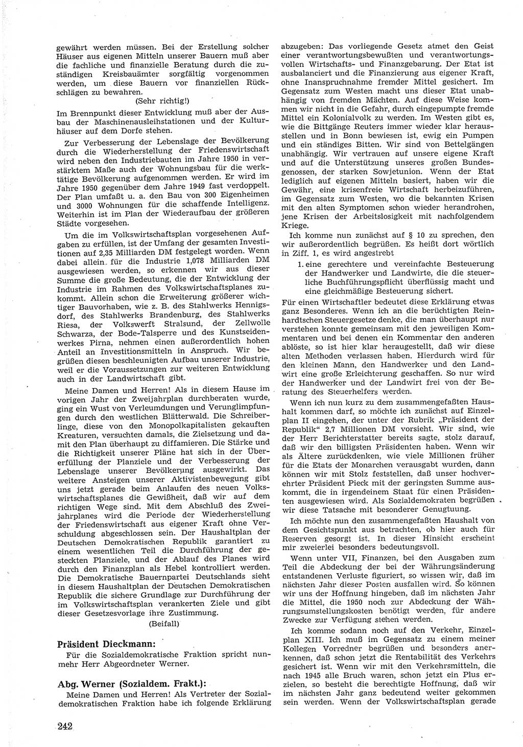 Provisorische Volkskammer (VK) der Deutschen Demokratischen Republik (DDR) 1949-1950, Dokument 256 (Prov. VK DDR 1949-1950, Dok. 256)