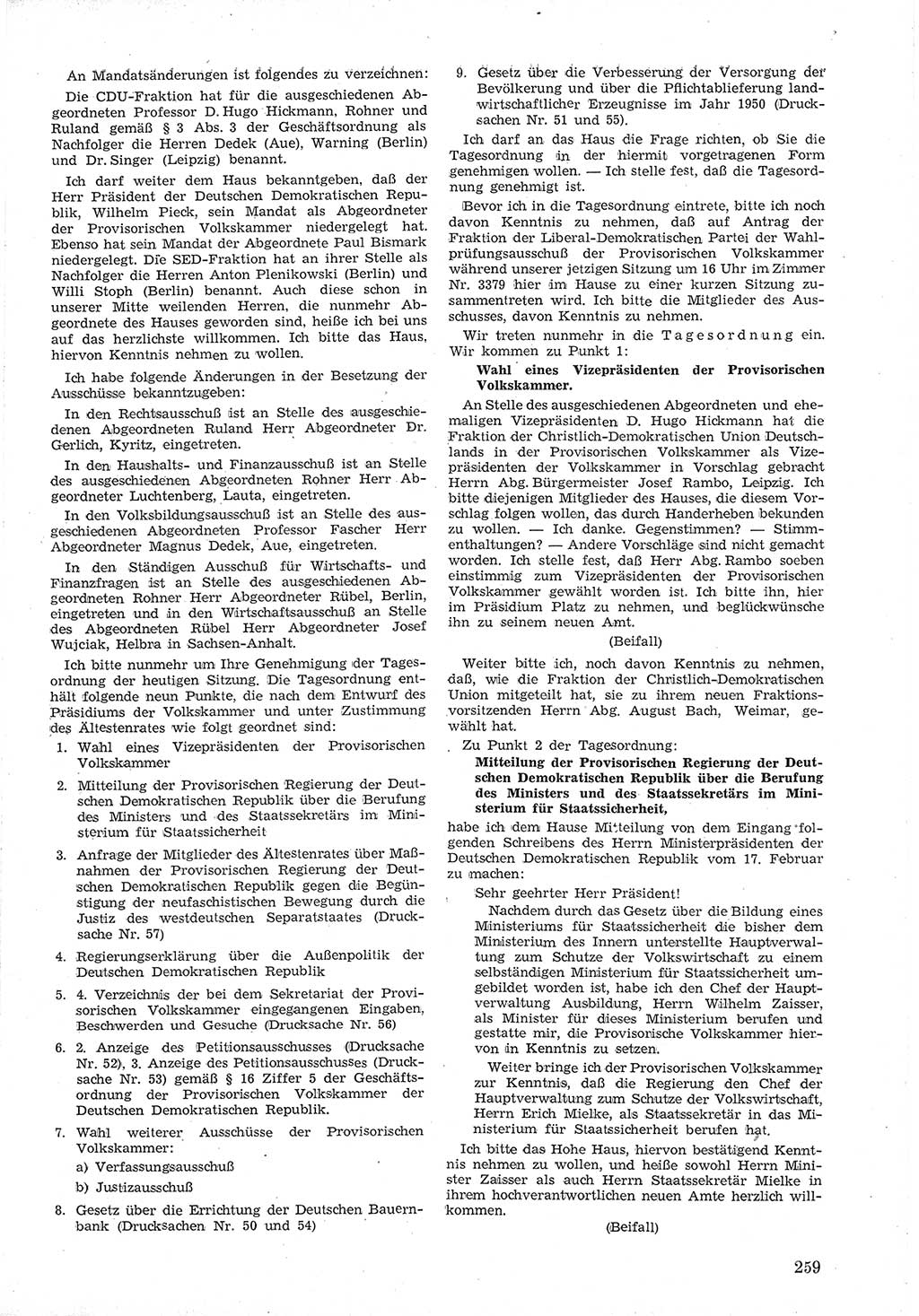Provisorische Volkskammer (VK) der Deutschen Demokratischen Republik (DDR) 1949-1950, Dokument 273 (Prov. VK DDR 1949-1950, Dok. 273)