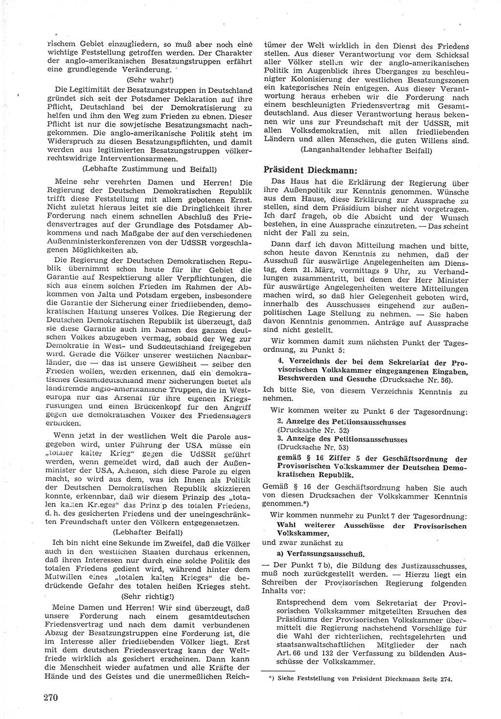 Provisorische Volkskammer (VK) der Deutschen Demokratischen Republik (DDR) 1949-1950, Dokument 284 (Prov. VK DDR 1949-1950, Dok. 284)
