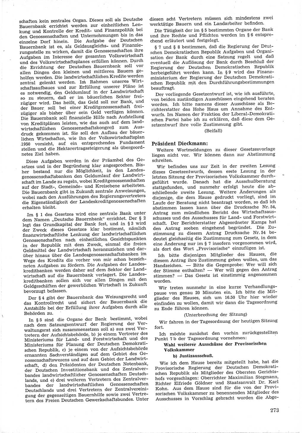 Provisorische Volkskammer (VK) der Deutschen Demokratischen Republik (DDR) 1949-1950, Dokument 287 (Prov. VK DDR 1949-1950, Dok. 287)