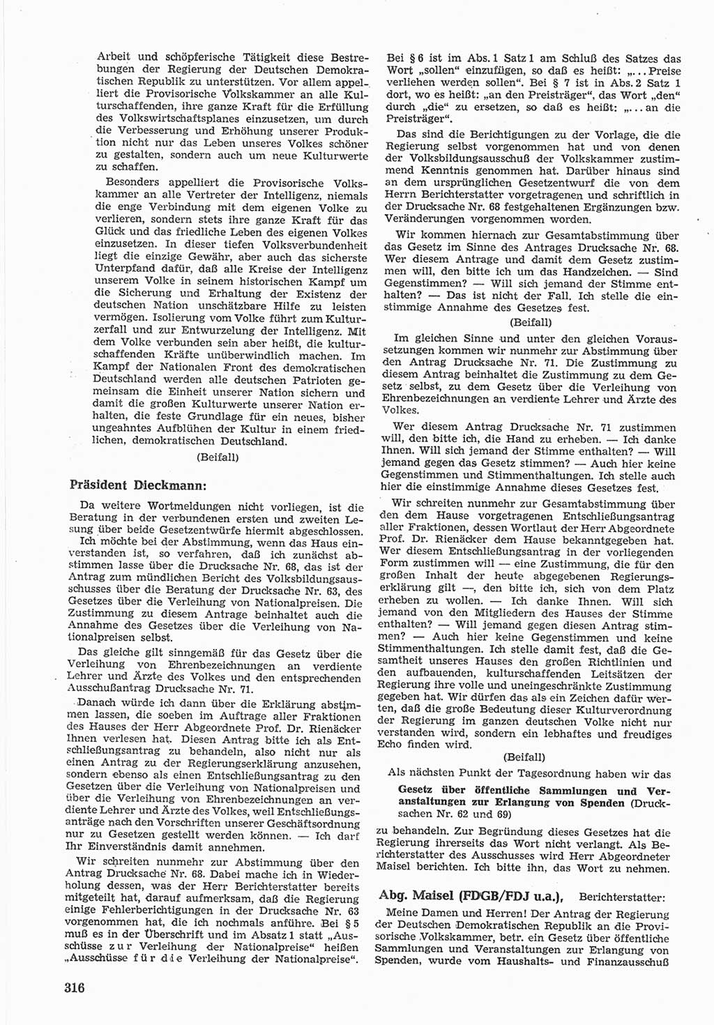Provisorische Volkskammer (VK) der Deutschen Demokratischen Republik (DDR) 1949-1950, Dokument 330 (Prov. VK DDR 1949-1950, Dok. 330)