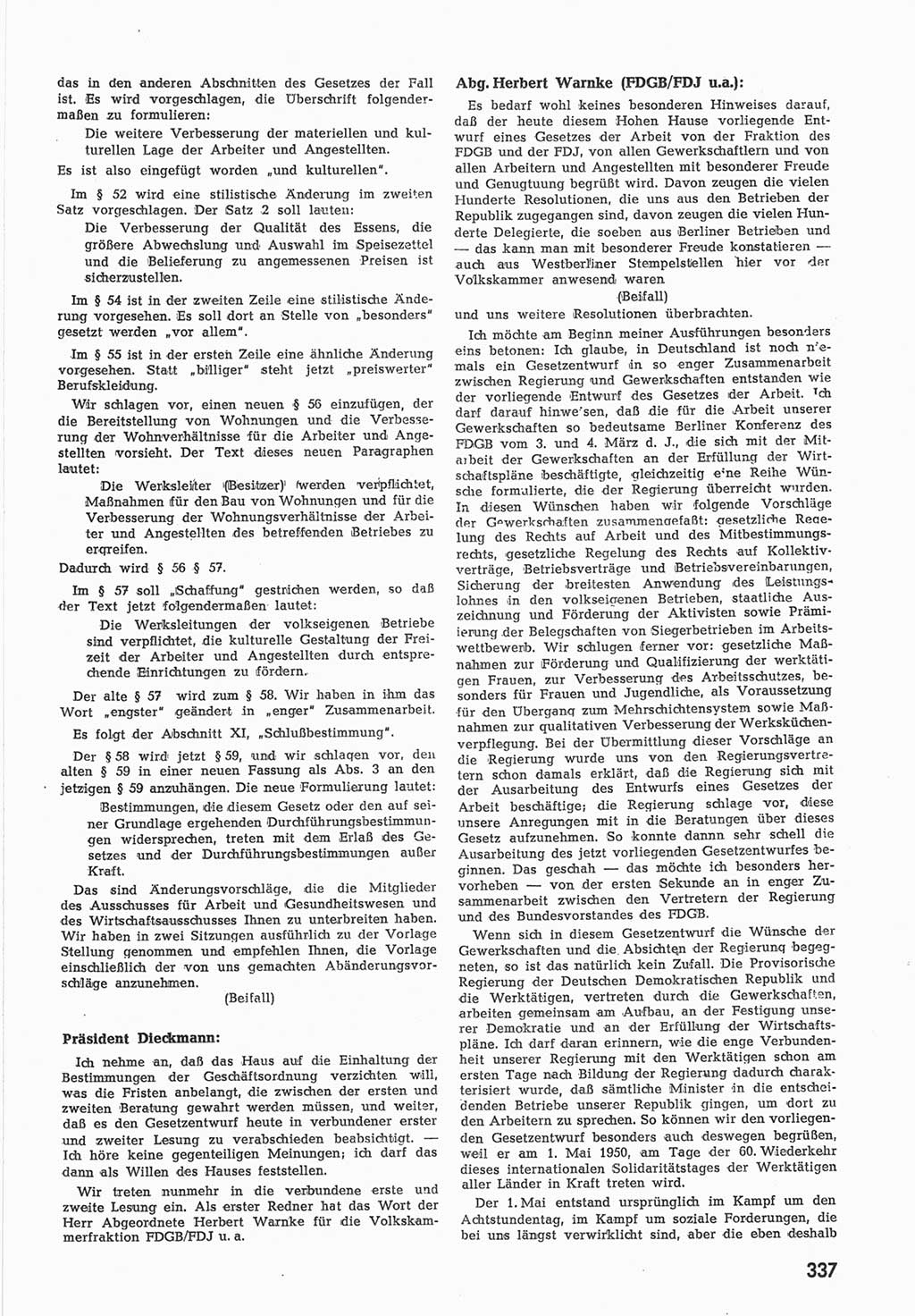 Provisorische Volkskammer (VK) der Deutschen Demokratischen Republik (DDR) 1949-1950, Dokument 351 (Prov. VK DDR 1949-1950, Dok. 351)