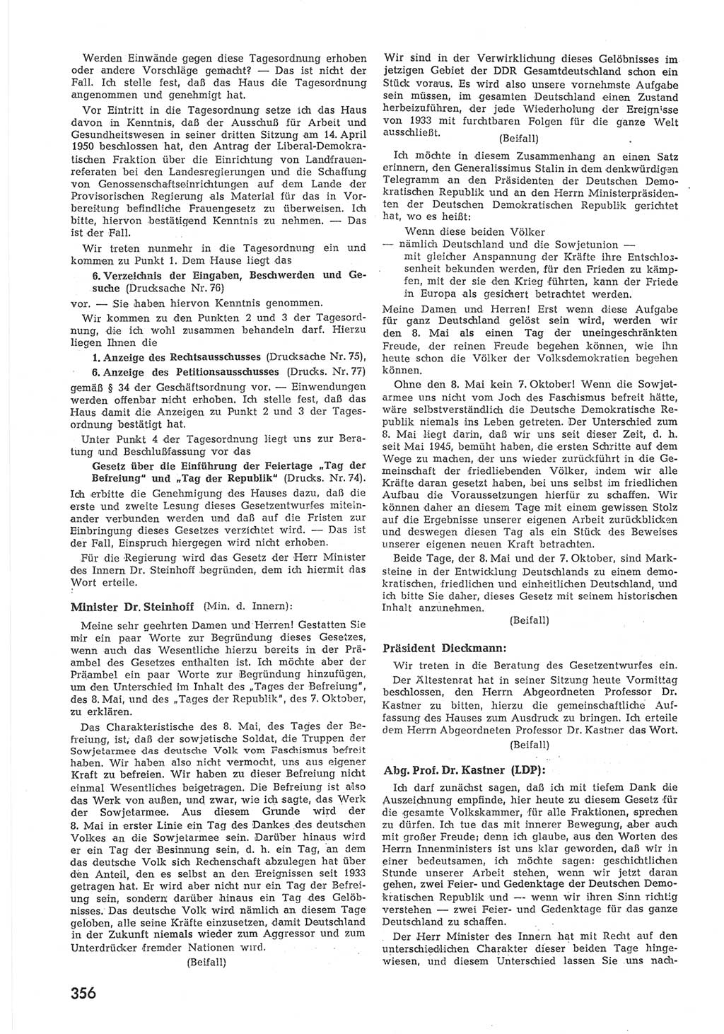 Provisorische Volkskammer (VK) der Deutschen Demokratischen Republik (DDR) 1949-1950, Dokument 372 (Prov. VK DDR 1949-1950, Dok. 372)