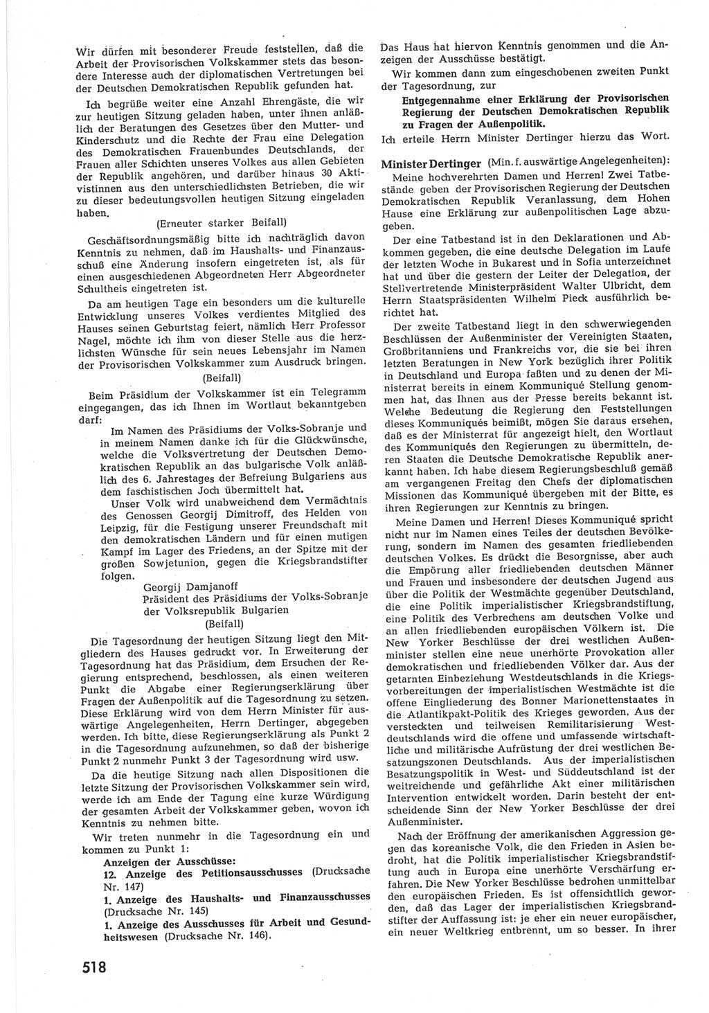 Provisorische Volkskammer (VK) der Deutschen Demokratischen Republik (DDR) 1949-1950, Dokument 536 (Prov. VK DDR 1949-1950, Dok. 536)