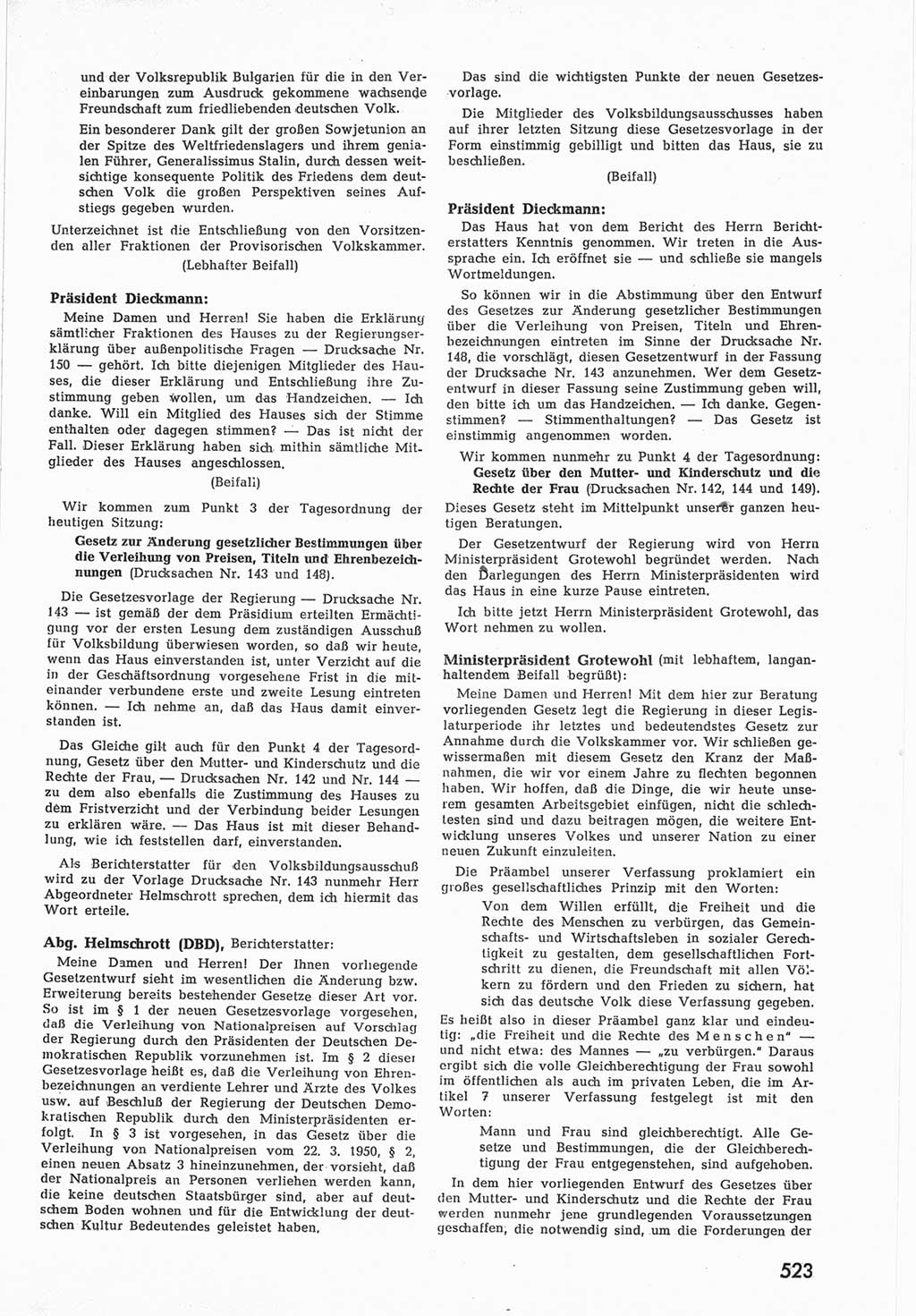 Provisorische Volkskammer (VK) der Deutschen Demokratischen Republik (DDR) 1949-1950, Dokument 541 (Prov. VK DDR 1949-1950, Dok. 541)