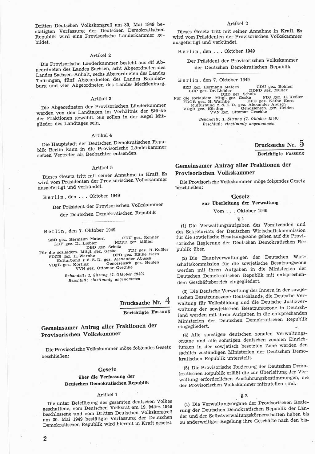 Provisorische Volkskammer (VK) der Deutschen Demokratischen Republik (DDR) 1949-1950, Dokument 570 (Prov. VK DDR 1949-1950, Dok. 570)