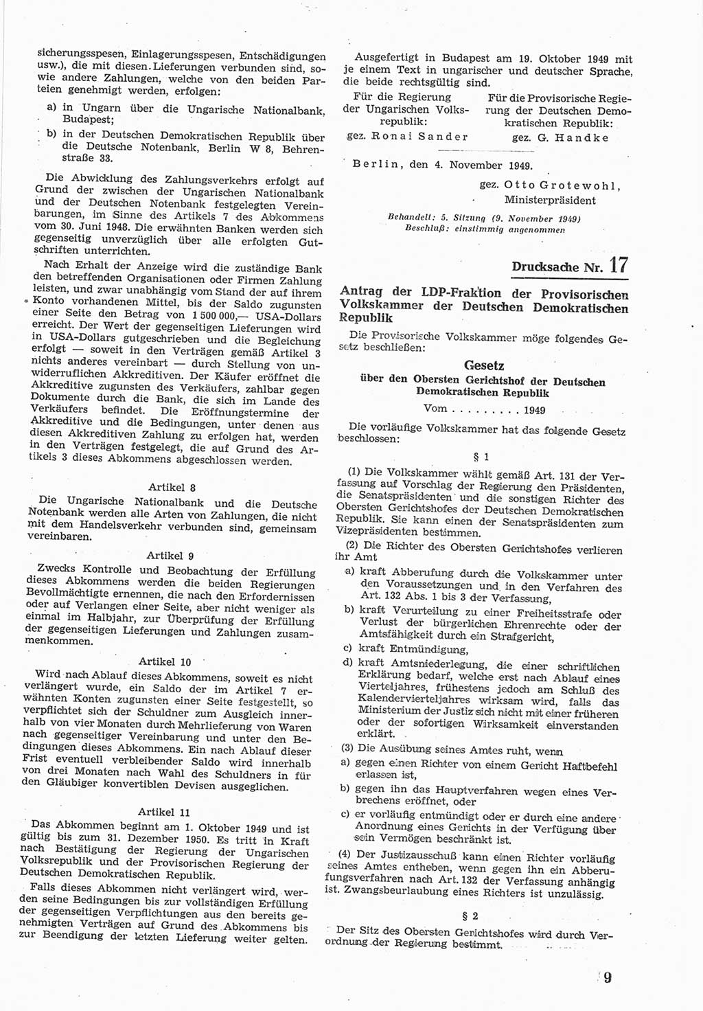 Provisorische Volkskammer (VK) der Deutschen Demokratischen Republik (DDR) 1949-1950, Dokument 577 (Prov. VK DDR 1949-1950, Dok. 577)