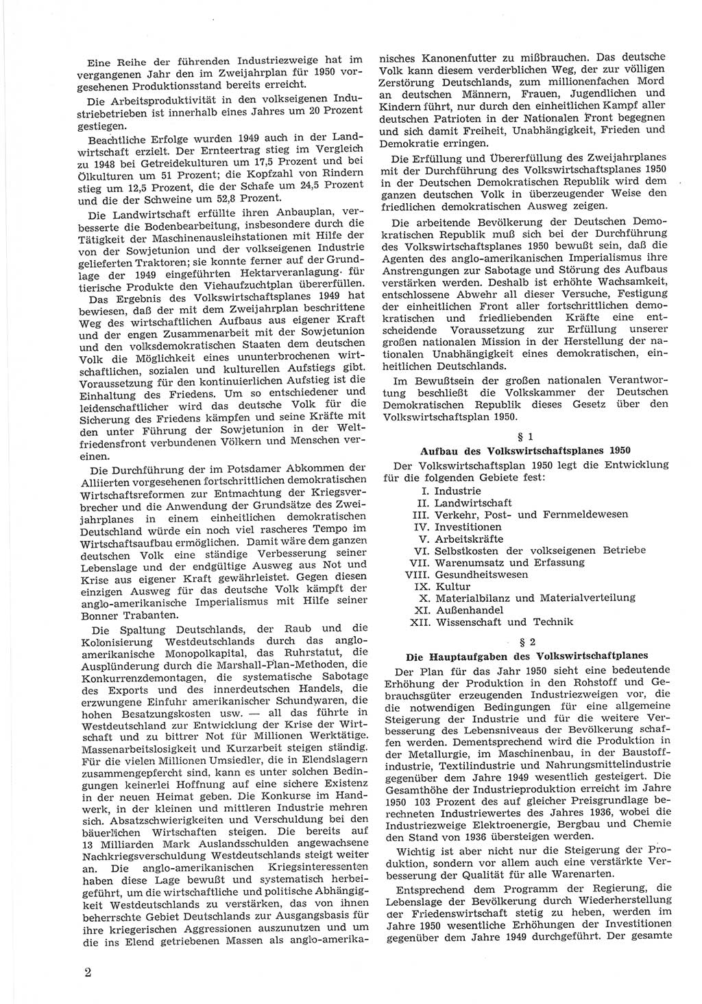 Provisorische Volkskammer (VK) der Deutschen Demokratischen Republik (DDR) 1949-1950, Dokument 602 (Prov. VK DDR 1949-1950, Dok. 602)