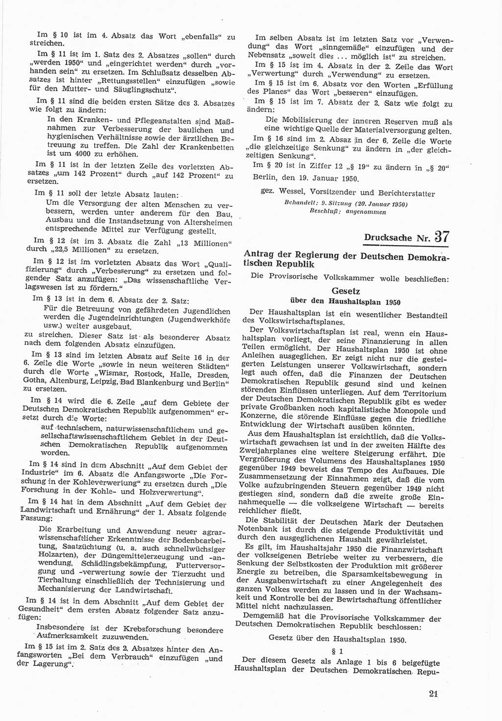 Provisorische Volkskammer (VK) der Deutschen Demokratischen Republik (DDR) 1949-1950, Dokument 621 (Prov. VK DDR 1949-1950, Dok. 621)