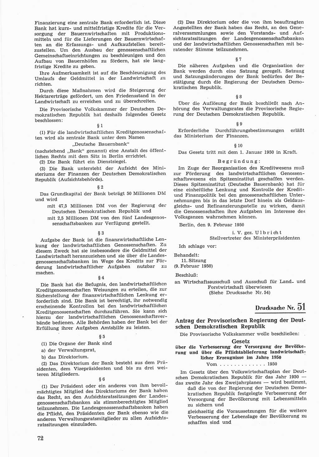 Provisorische Volkskammer (VK) der Deutschen Demokratischen Republik (DDR) 1949-1950, Dokument 672 (Prov. VK DDR 1949-1950, Dok. 672)