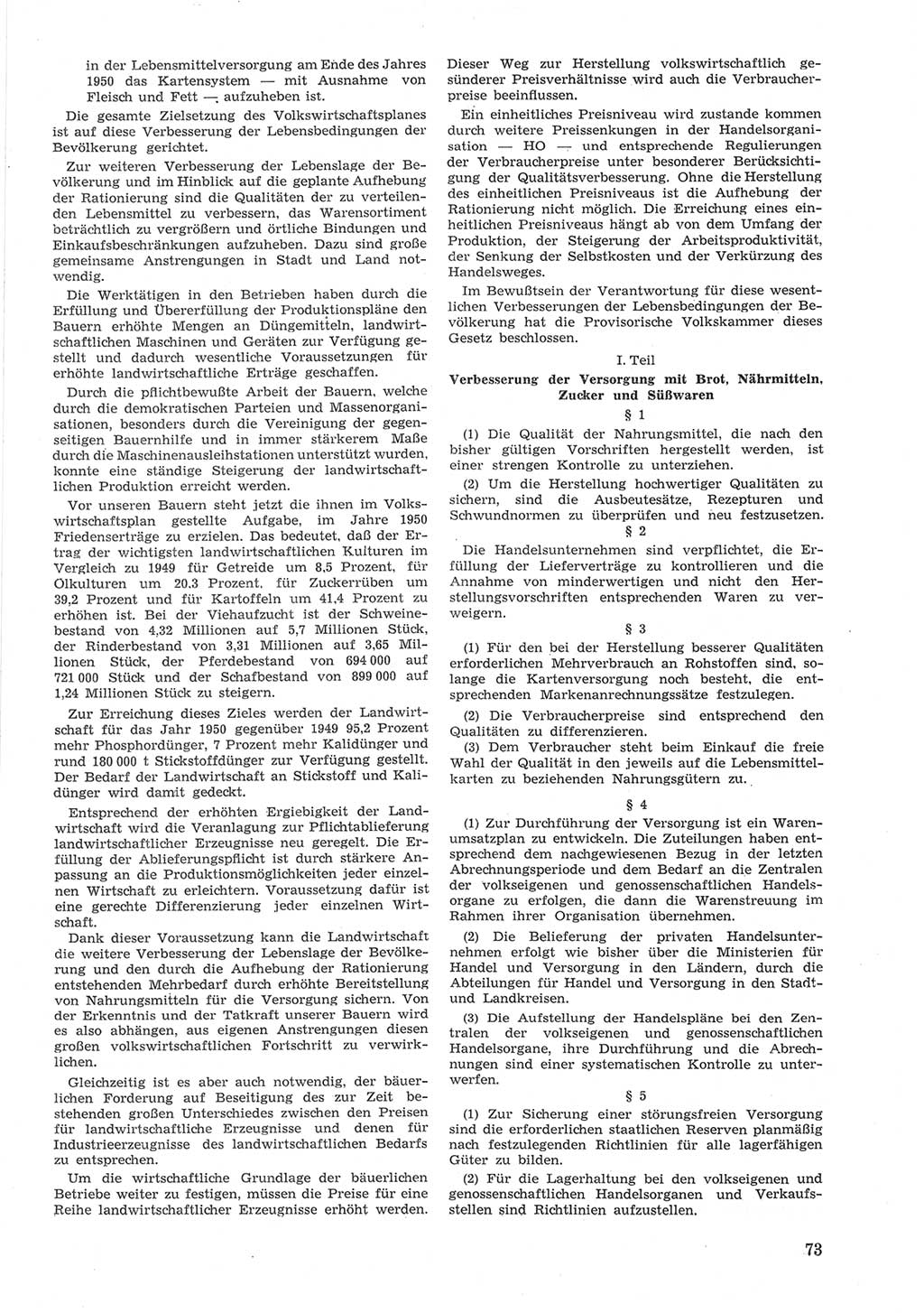 Provisorische Volkskammer (VK) der Deutschen Demokratischen Republik (DDR) 1949-1950, Dokument 673 (Prov. VK DDR 1949-1950, Dok. 673)