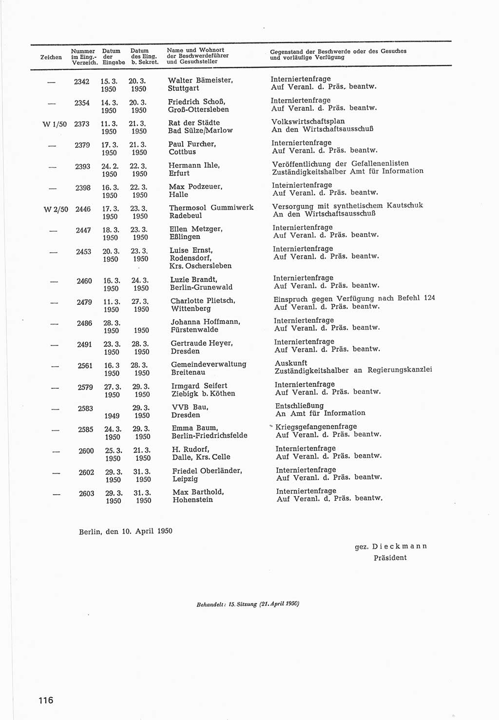 Provisorische Volkskammer (VK) der Deutschen Demokratischen Republik (DDR) 1949-1950, Dokument 718 (Prov. VK DDR 1949-1950, Dok. 718)