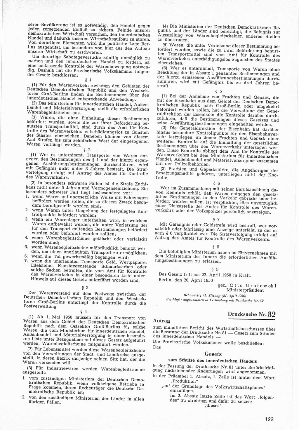 Provisorische Volkskammer (VK) der Deutschen Demokratischen Republik (DDR) 1949-1950, Dokument 725 (Prov. VK DDR 1949-1950, Dok. 725)