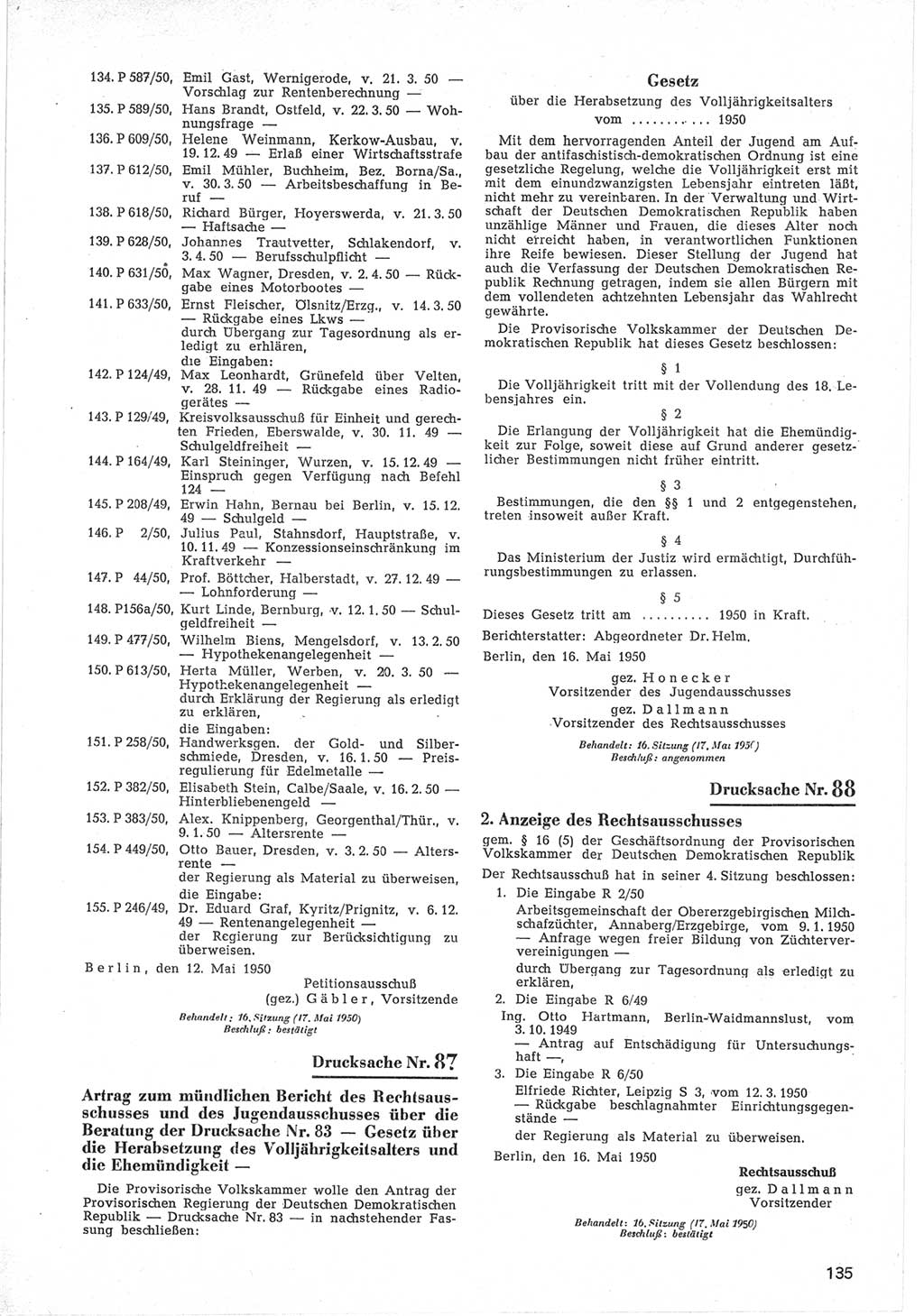Provisorische Volkskammer (VK) der Deutschen Demokratischen Republik (DDR) 1949-1950, Dokument 737 (Prov. VK DDR 1949-1950, Dok. 737)