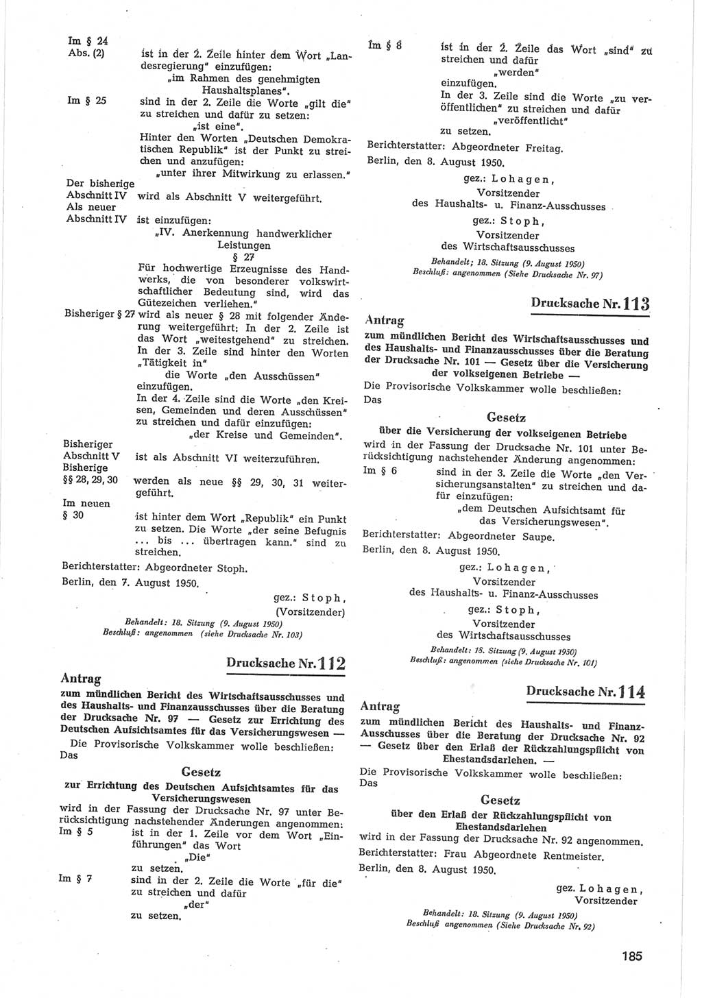 Provisorische Volkskammer (VK) der Deutschen Demokratischen Republik (DDR) 1949-1950, Dokument 787 (Prov. VK DDR 1949-1950, Dok. 787)