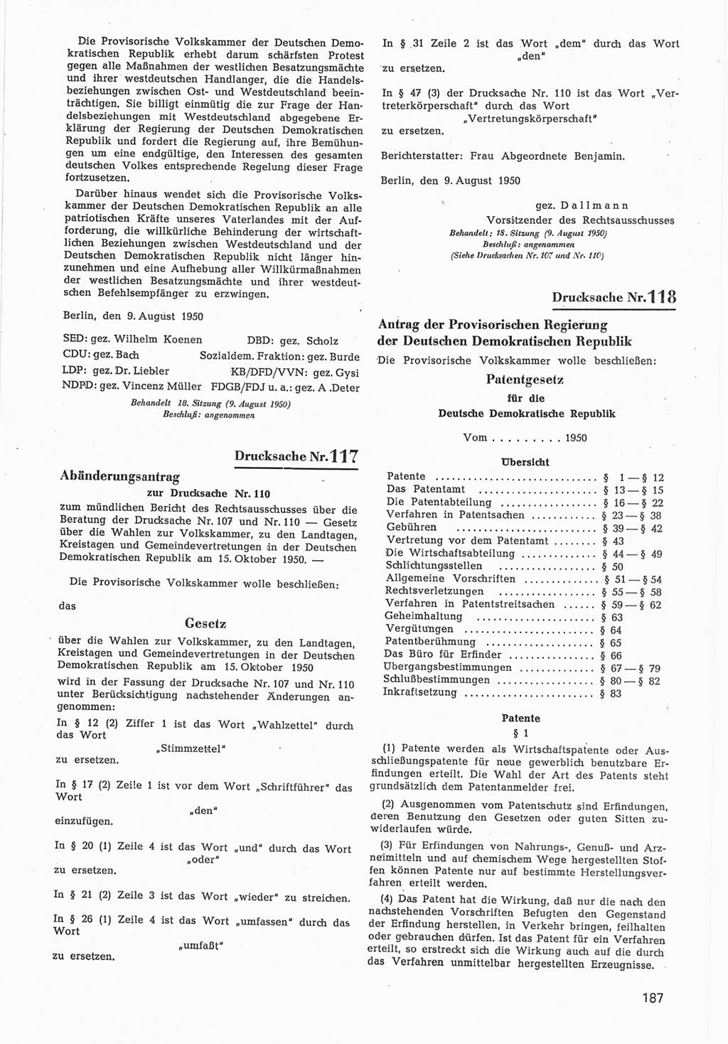 Provisorische Volkskammer (VK) der Deutschen Demokratischen Republik (DDR) 1949-1950, Dokument 789 (Prov. VK DDR 1949-1950, Dok. 789)