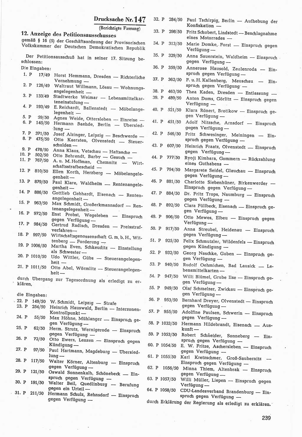 Provisorische Volkskammer (VK) der Deutschen Demokratischen Republik (DDR) 1949-1950, Dokument 841 (Prov. VK DDR 1949-1950, Dok. 841)