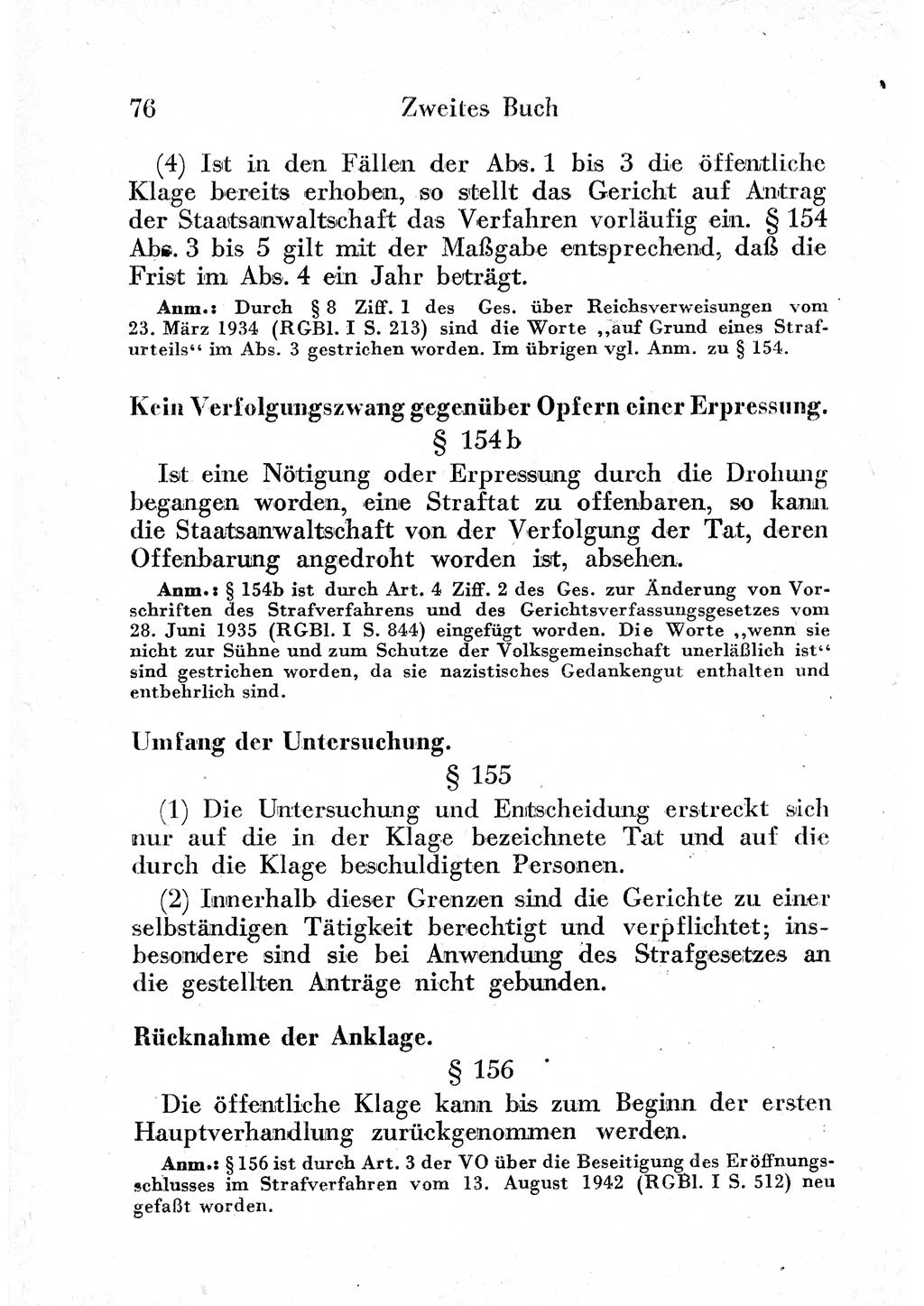 Strafprozeßordnung (StPO), Gerichtsverfassungsgesetz (GVG) und zahlreiche Nebengesetze der sowjetischen Besatzungszone (SBZ) in Deutschland 1949, Seite 76 (StPO GVG Ges. SBZ Dtl. 1949, S. 76)