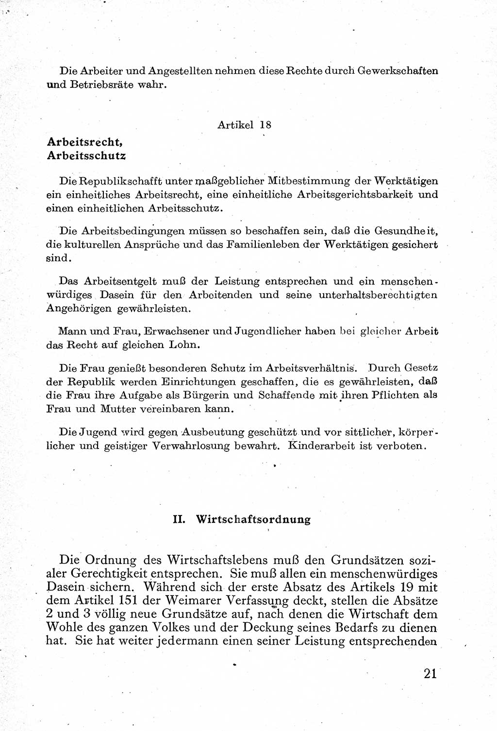 Verfassung der Deutschen Demokratischen Republik (DDR) mit einer Einleitung von Karl Steinhoff 1949, Seite 21 (Verf. DDR Einl. K. S. 1949, S. 21)