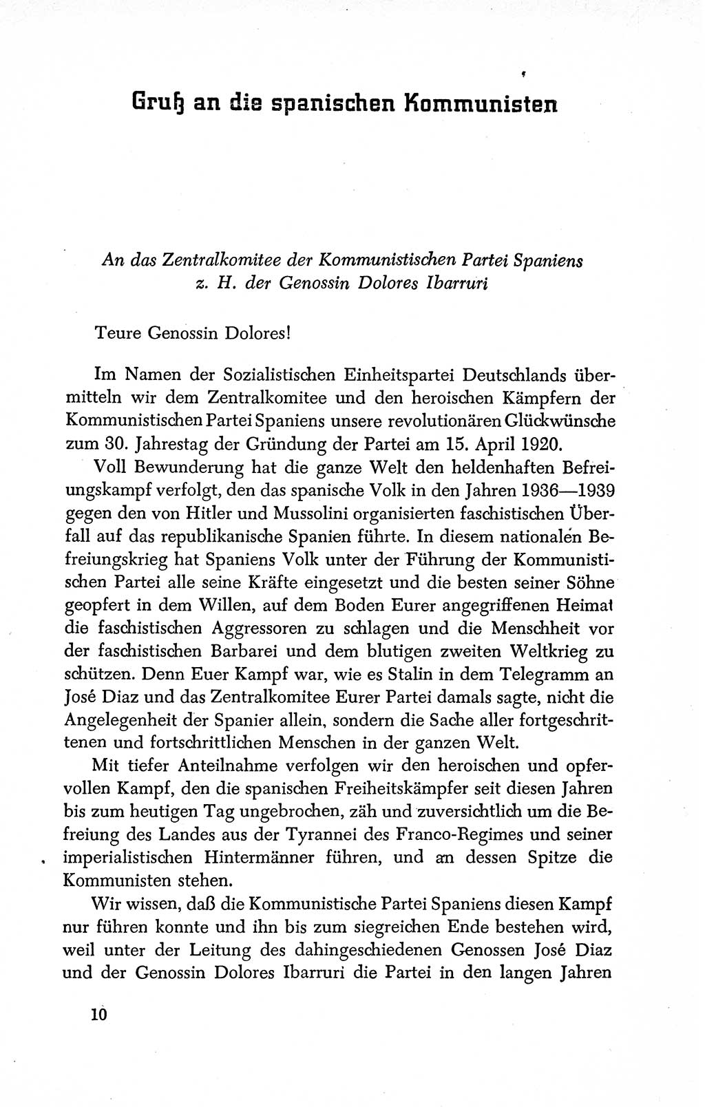 Dokumente der Sozialistischen Einheitspartei Deutschlands (SED) [Deutsche Demokratische Republik (DDR)] 1950-1952, Seite 10 (Dok. SED DDR 1950-1952, S. 10)