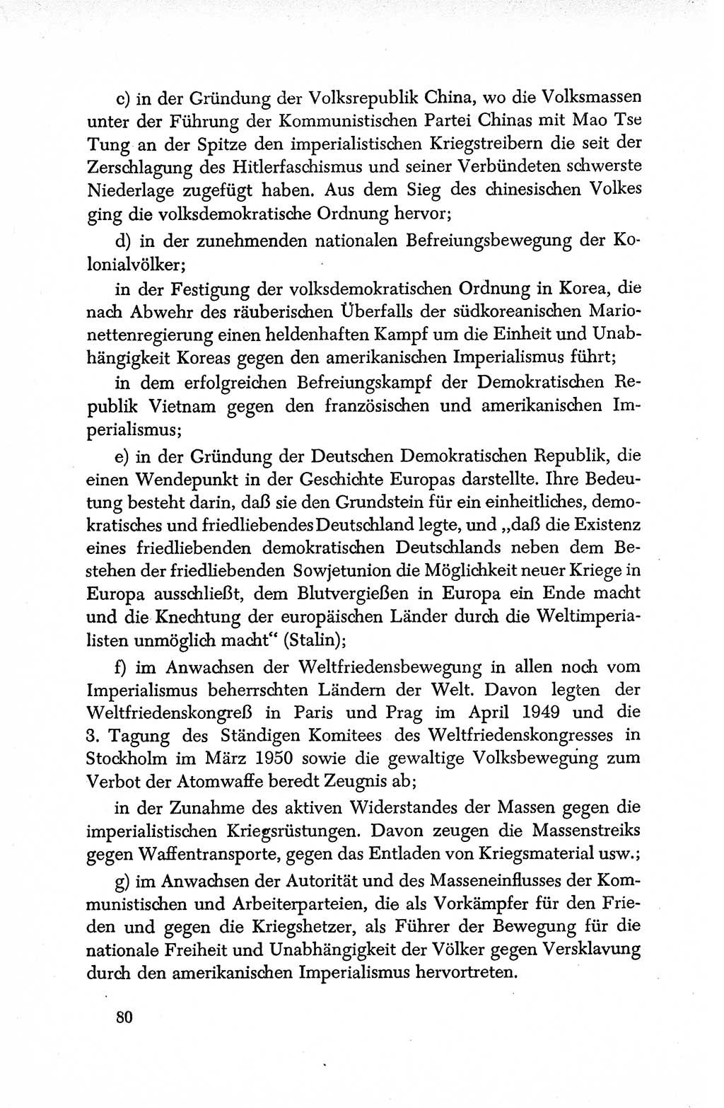 Dokumente der Sozialistischen Einheitspartei Deutschlands (SED) [Deutsche Demokratische Republik (DDR)] 1950-1952, Seite 80 (Dok. SED DDR 1950-1952, S. 80)