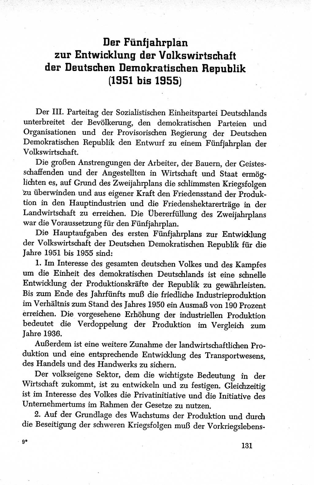 Dokumente der Sozialistischen Einheitspartei Deutschlands (SED) [Deutsche Demokratische Republik (DDR)] 1950-1952, Seite 131 (Dok. SED DDR 1950-1952, S. 131)
