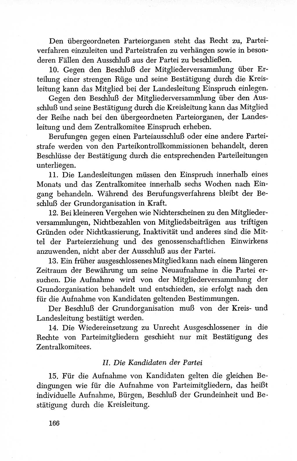 Dokumente der Sozialistischen Einheitspartei Deutschlands (SED) [Deutsche Demokratische Republik (DDR)] 1950-1952, Seite 166 (Dok. SED DDR 1950-1952, S. 166)
