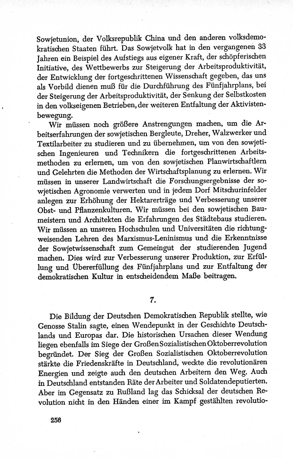 Dokumente der Sozialistischen Einheitspartei Deutschlands (SED) [Deutsche Demokratische Republik (DDR)] 1950-1952, Seite 256 (Dok. SED DDR 1950-1952, S. 256)