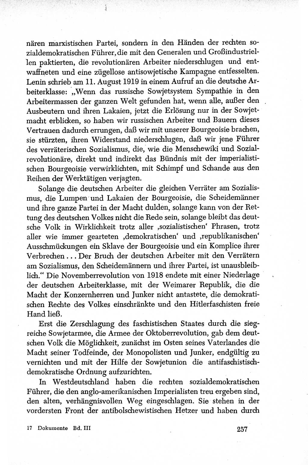 Dokumente der Sozialistischen Einheitspartei Deutschlands (SED) [Deutsche Demokratische Republik (DDR)] 1950-1952, Seite 257 (Dok. SED DDR 1950-1952, S. 257)