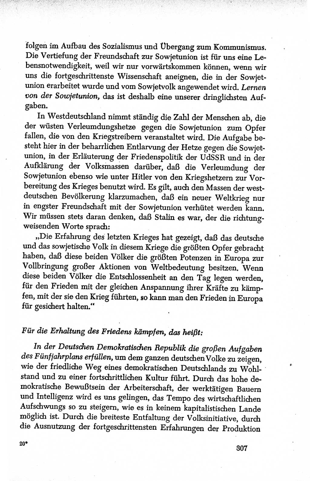 Dokumente der Sozialistischen Einheitspartei Deutschlands (SED) [Deutsche Demokratische Republik (DDR)] 1950-1952, Seite 307 (Dok. SED DDR 1950-1952, S. 307)