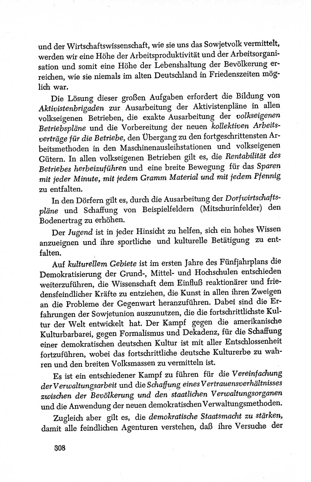 Dokumente der Sozialistischen Einheitspartei Deutschlands (SED) [Deutsche Demokratische Republik (DDR)] 1950-1952, Seite 308 (Dok. SED DDR 1950-1952, S. 308)