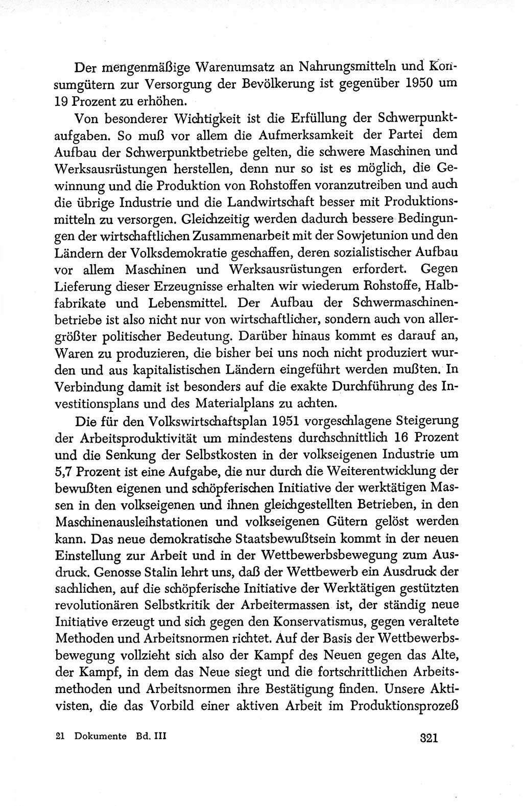 Dokumente der Sozialistischen Einheitspartei Deutschlands (SED) [Deutsche Demokratische Republik (DDR)] 1950-1952, Seite 321 (Dok. SED DDR 1950-1952, S. 321)