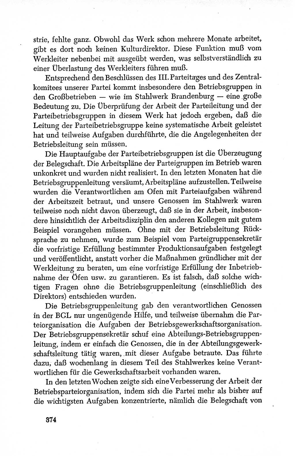 Dokumente der Sozialistischen Einheitspartei Deutschlands (SED) [Deutsche Demokratische Republik (DDR)] 1950-1952, Seite 374 (Dok. SED DDR 1950-1952, S. 374)