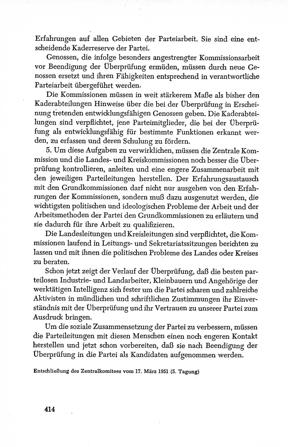 Dokumente der Sozialistischen Einheitspartei Deutschlands (SED) [Deutsche Demokratische Republik (DDR)] 1950-1952, Seite 414 (Dok. SED DDR 1950-1952, S. 414)