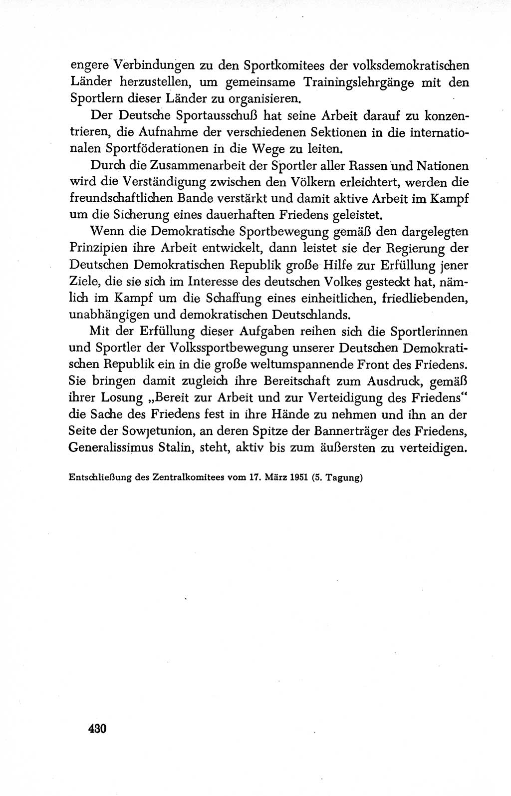 Dokumente der Sozialistischen Einheitspartei Deutschlands (SED) [Deutsche Demokratische Republik (DDR)] 1950-1952, Seite 430 (Dok. SED DDR 1950-1952, S. 430)