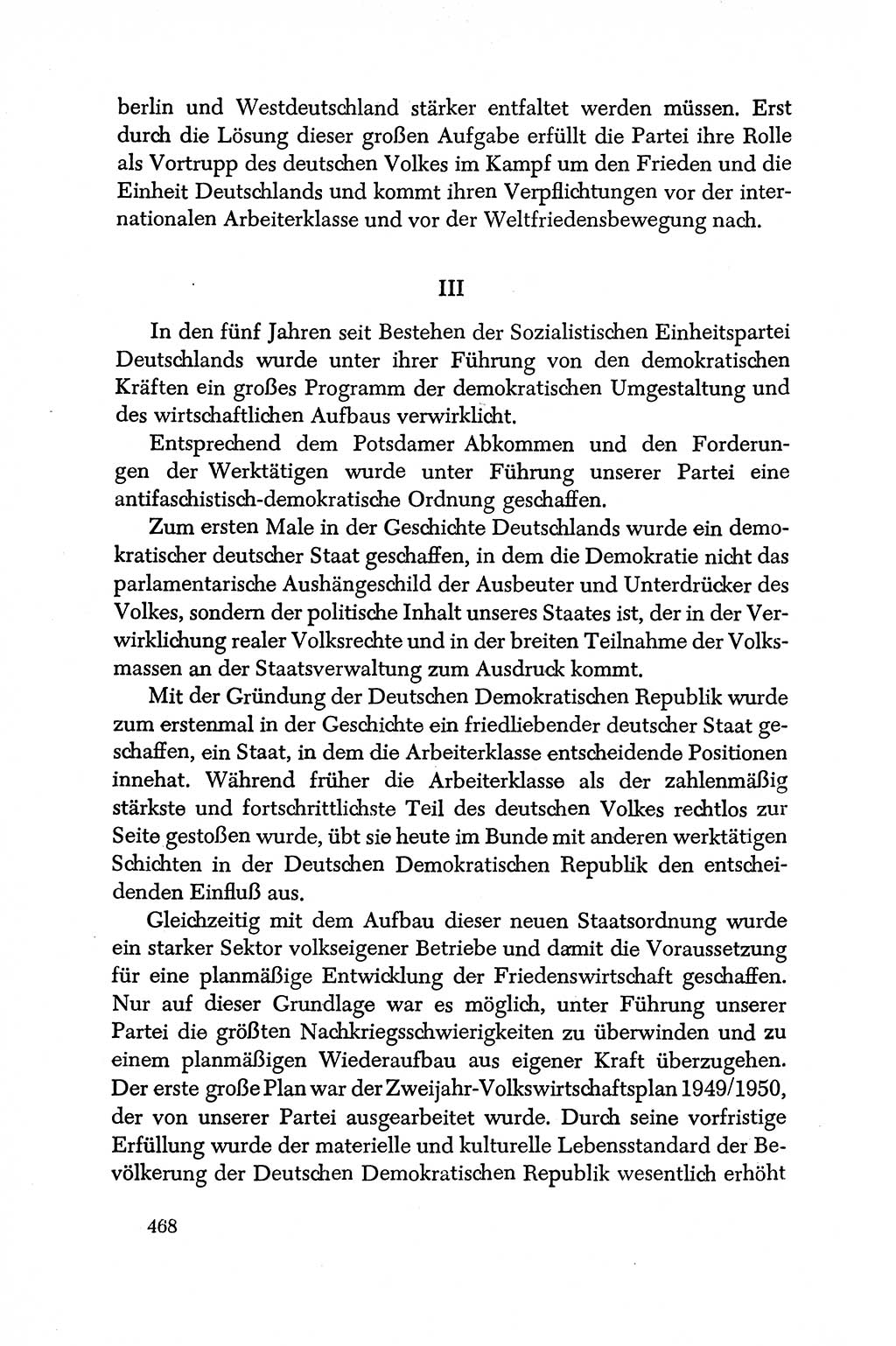 Dokumente der Sozialistischen Einheitspartei Deutschlands (SED) [Deutsche Demokratische Republik (DDR)] 1950-1952, Seite 468 (Dok. SED DDR 1950-1952, S. 468)