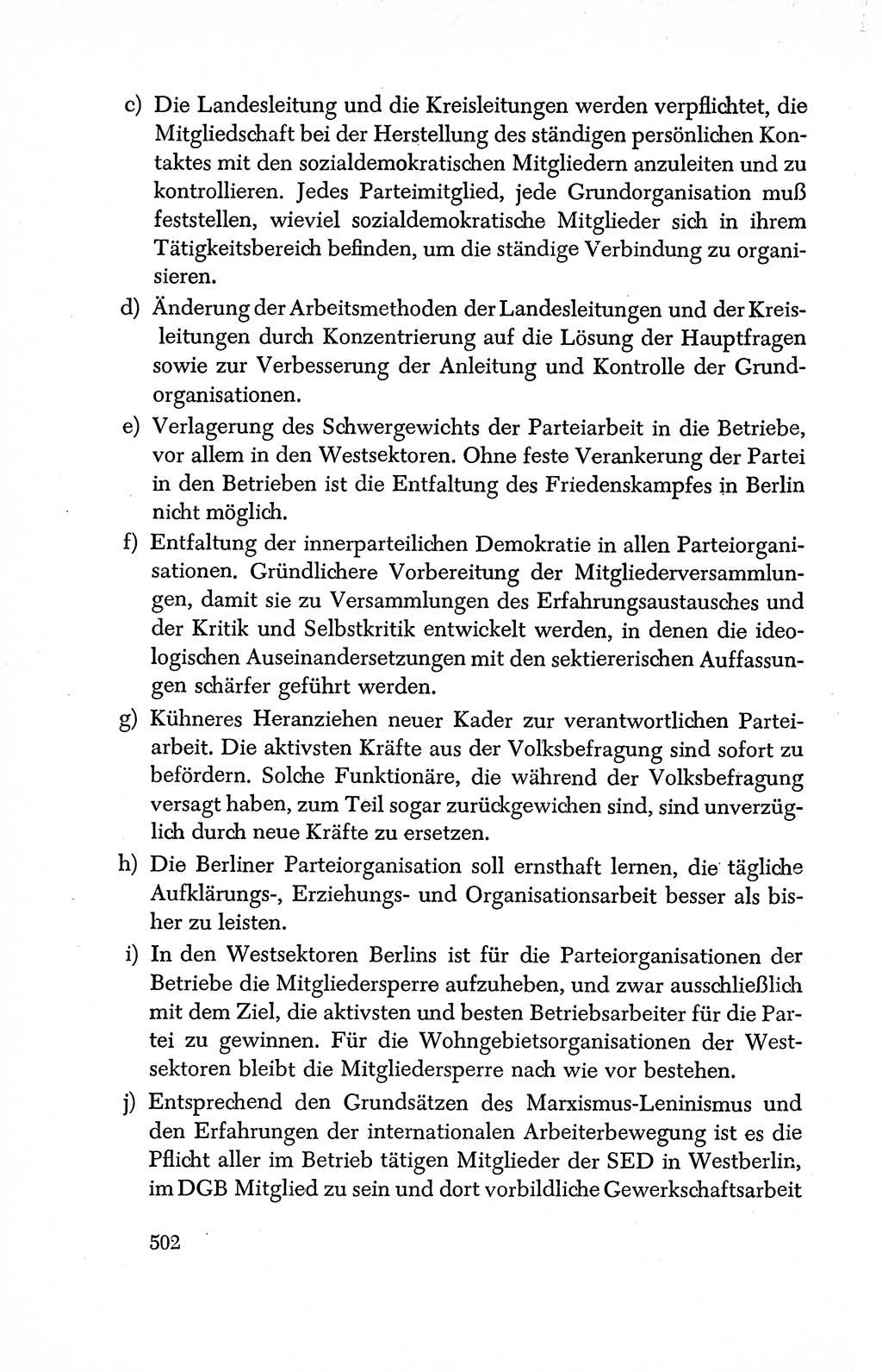 Dokumente der Sozialistischen Einheitspartei Deutschlands (SED) [Deutsche Demokratische Republik (DDR)] 1950-1952, Seite 502 (Dok. SED DDR 1950-1952, S. 502)