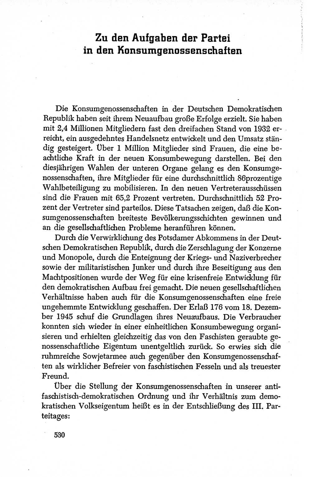 Dokumente der Sozialistischen Einheitspartei Deutschlands (SED) [Deutsche Demokratische Republik (DDR)] 1950-1952, Seite 530 (Dok. SED DDR 1950-1952, S. 530)