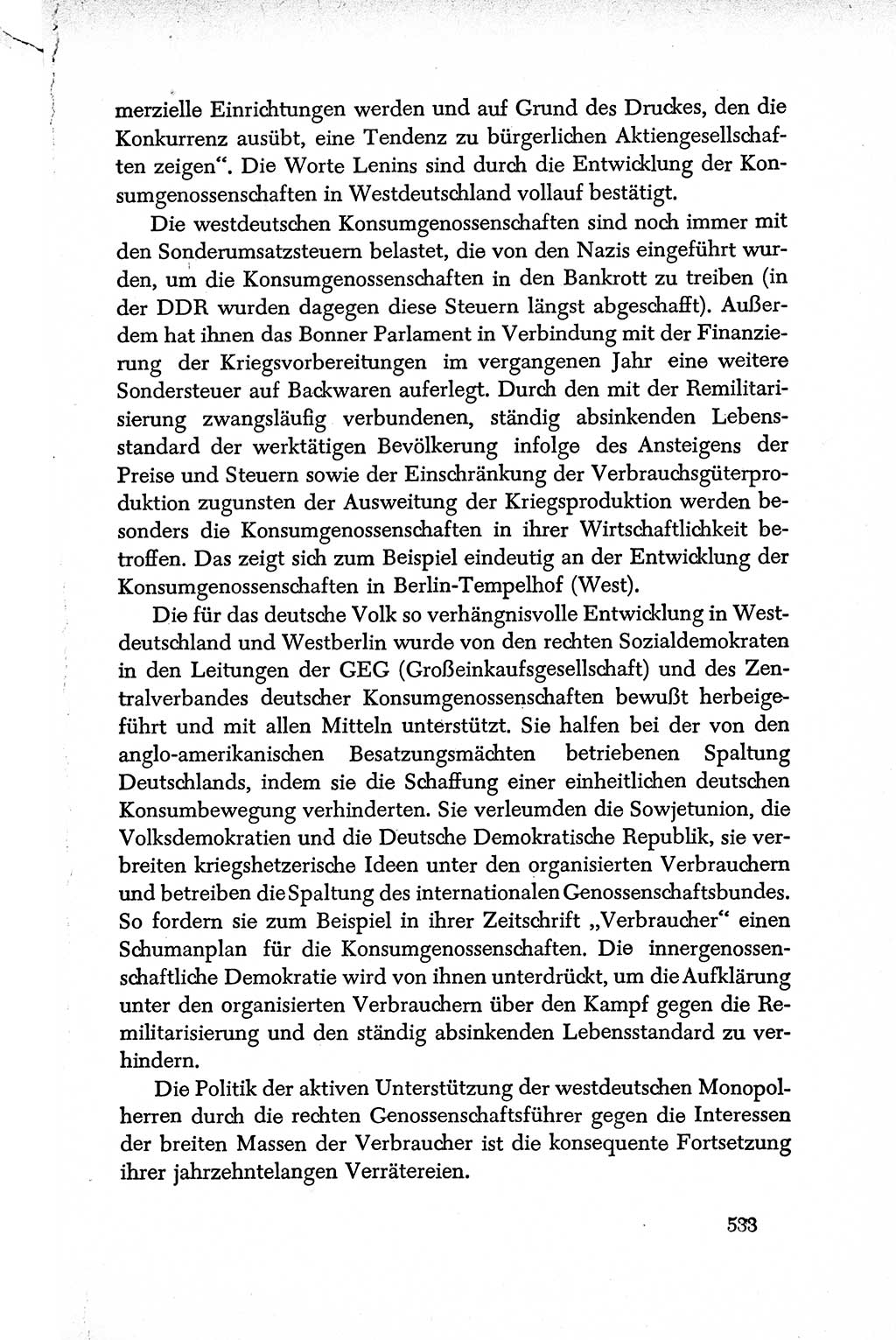 Dokumente der Sozialistischen Einheitspartei Deutschlands (SED) [Deutsche Demokratische Republik (DDR)] 1950-1952, Seite 533 (Dok. SED DDR 1950-1952, S. 533)