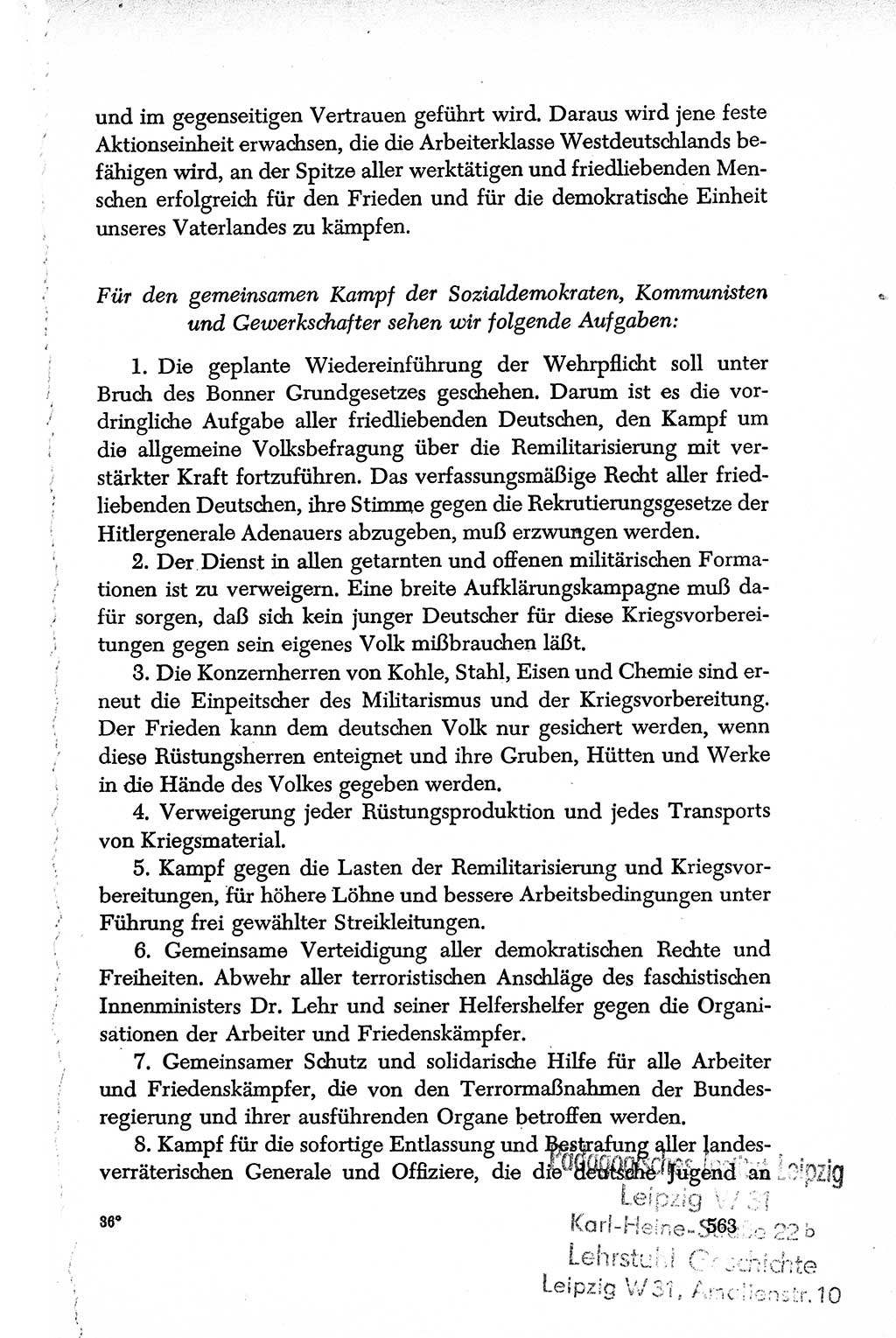 Dokumente der Sozialistischen Einheitspartei Deutschlands (SED) [Deutsche Demokratische Republik (DDR)] 1950-1952, Seite 563 (Dok. SED DDR 1950-1952, S. 563)