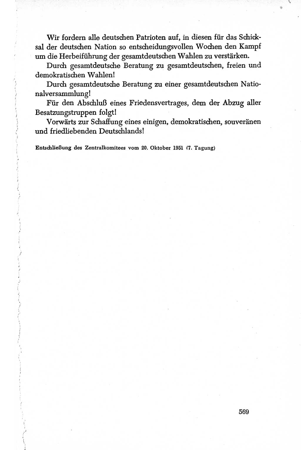 Dokumente der Sozialistischen Einheitspartei Deutschlands (SED) [Deutsche Demokratische Republik (DDR)] 1950-1952, Seite 569 (Dok. SED DDR 1950-1952, S. 569)