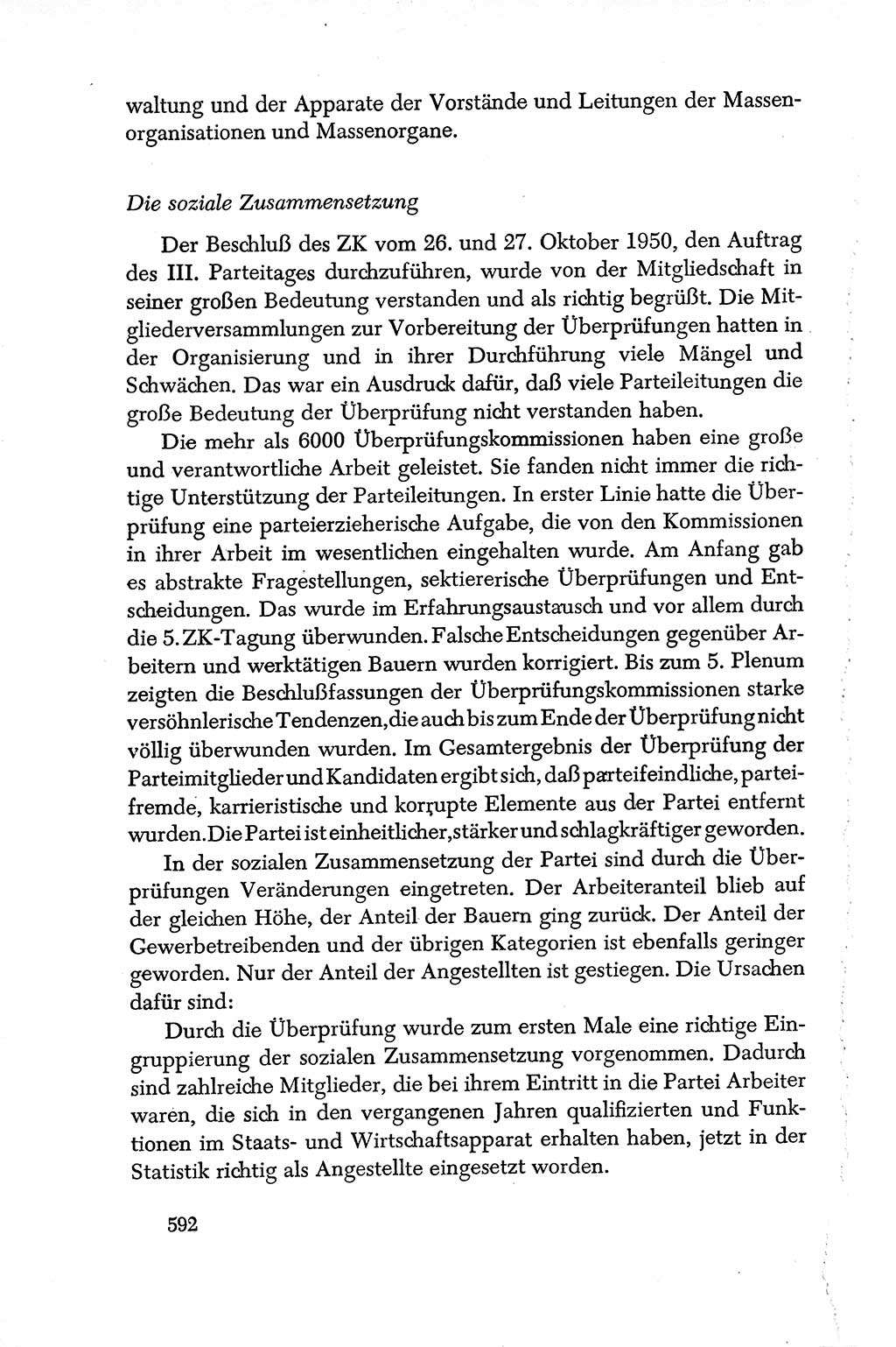 Dokumente der Sozialistischen Einheitspartei Deutschlands (SED) [Deutsche Demokratische Republik (DDR)] 1950-1952, Seite 592 (Dok. SED DDR 1950-1952, S. 592)