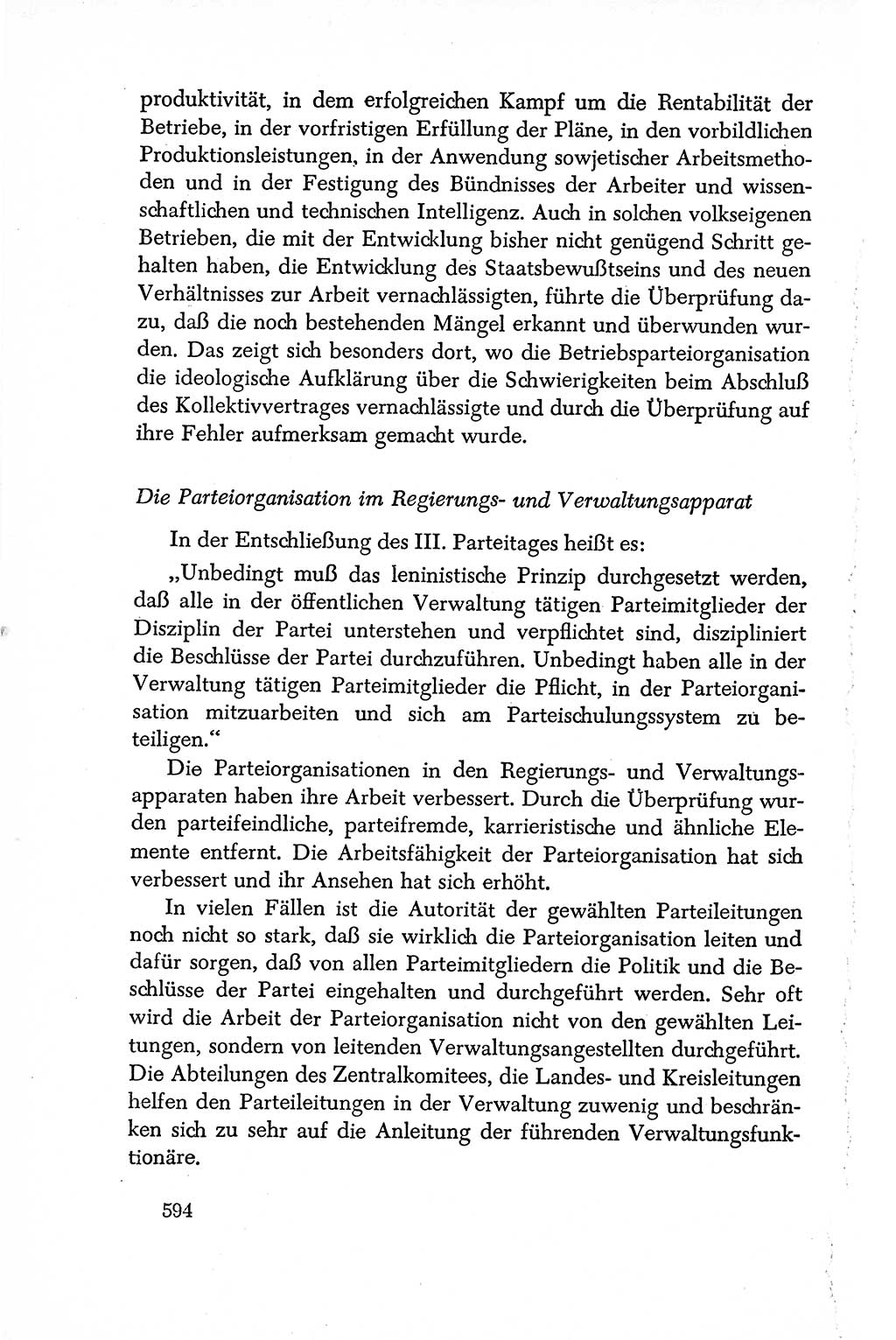 Dokumente der Sozialistischen Einheitspartei Deutschlands (SED) [Deutsche Demokratische Republik (DDR)] 1950-1952, Seite 594 (Dok. SED DDR 1950-1952, S. 594)