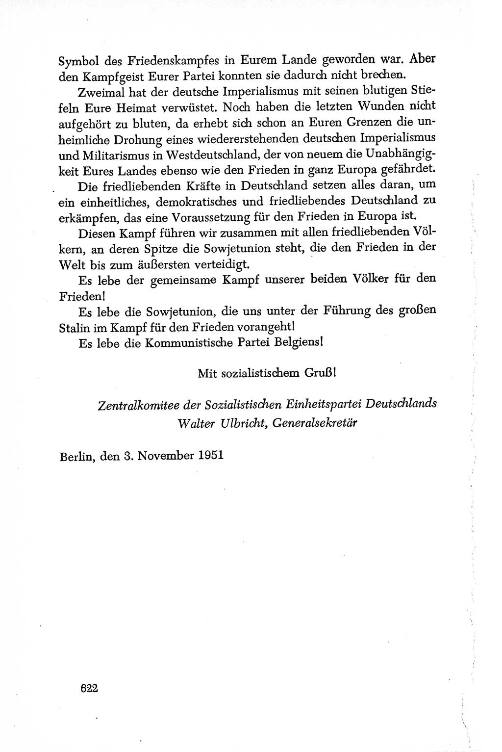 Dokumente der Sozialistischen Einheitspartei Deutschlands (SED) [Deutsche Demokratische Republik (DDR)] 1950-1952, Seite 622 (Dok. SED DDR 1950-1952, S. 622)