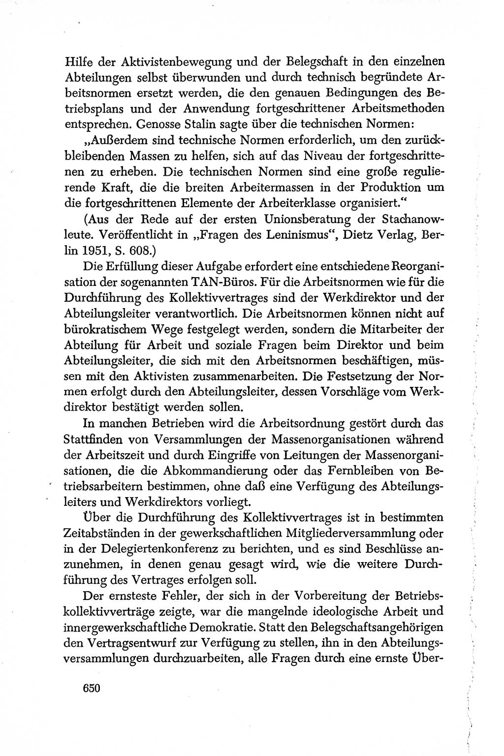 Dokumente der Sozialistischen Einheitspartei Deutschlands (SED) [Deutsche Demokratische Republik (DDR)] 1950-1952, Seite 650 (Dok. SED DDR 1950-1952, S. 650)