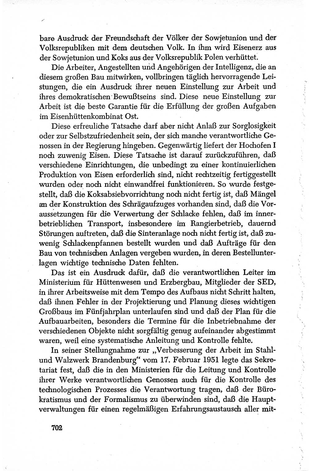 Dokumente der Sozialistischen Einheitspartei Deutschlands (SED) [Deutsche Demokratische Republik (DDR)] 1950-1952, Seite 702 (Dok. SED DDR 1950-1952, S. 702)