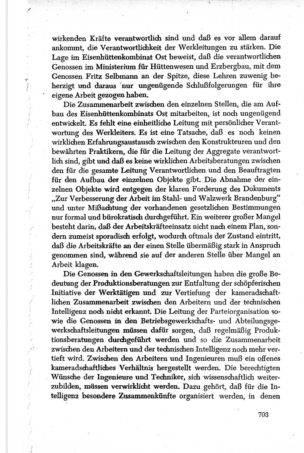 Dokumente der Sozialistischen Einheitspartei Deutschlands (SED) [Deutsche Demokratische Republik (DDR)] 1950-1952, Seite 703 (Dok. SED DDR 1950-1952, S. 703)